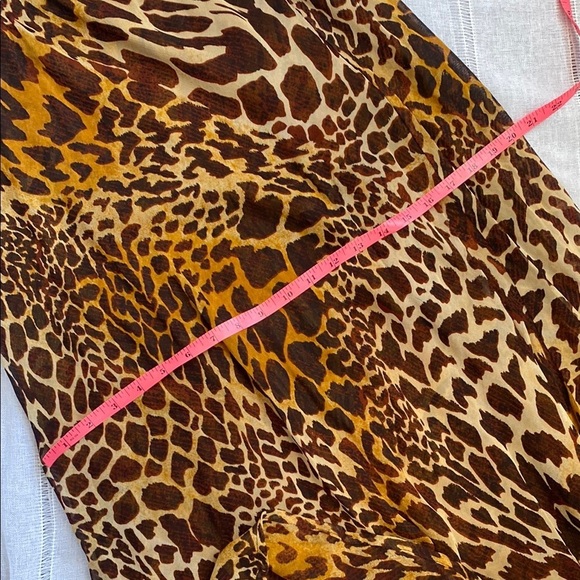 Animal print Y2k Reversible Ruffled A-line Midi Skirt. - Picture 6 of 10